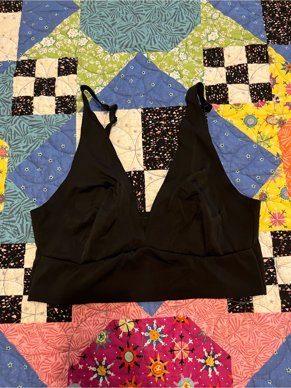 Auden Black Bralette Camisole with V-Neck